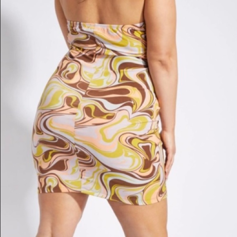 Sassy Sunny Size 3X Dress Groovy Retro-Styling Swirling Rue+ NEW Sexy!